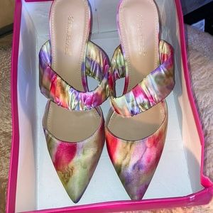 Watercolor Low Heel Pumps